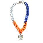 SL Game Day Link Necklace - Blue, Orange and White