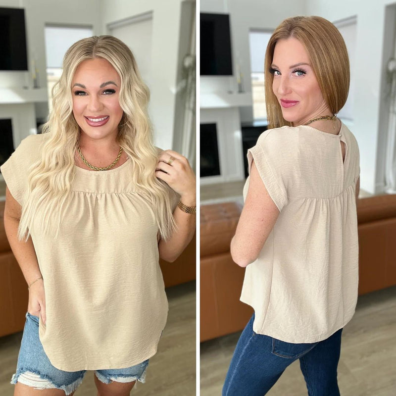 STB Airflow Babydoll Top in Taupe