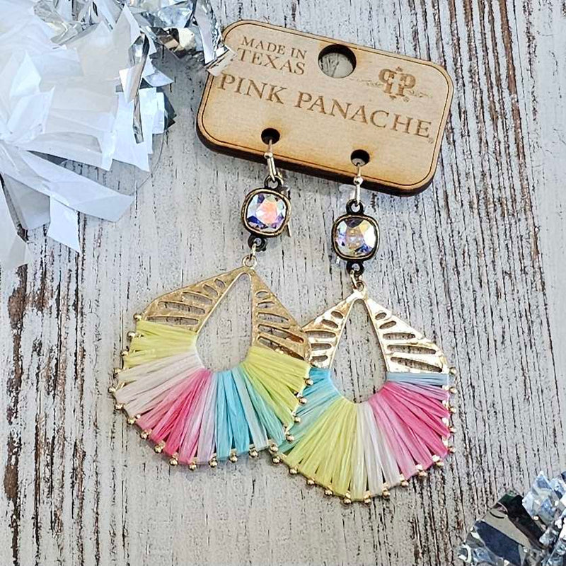 PP AB Colorful Gold Wire Earrings