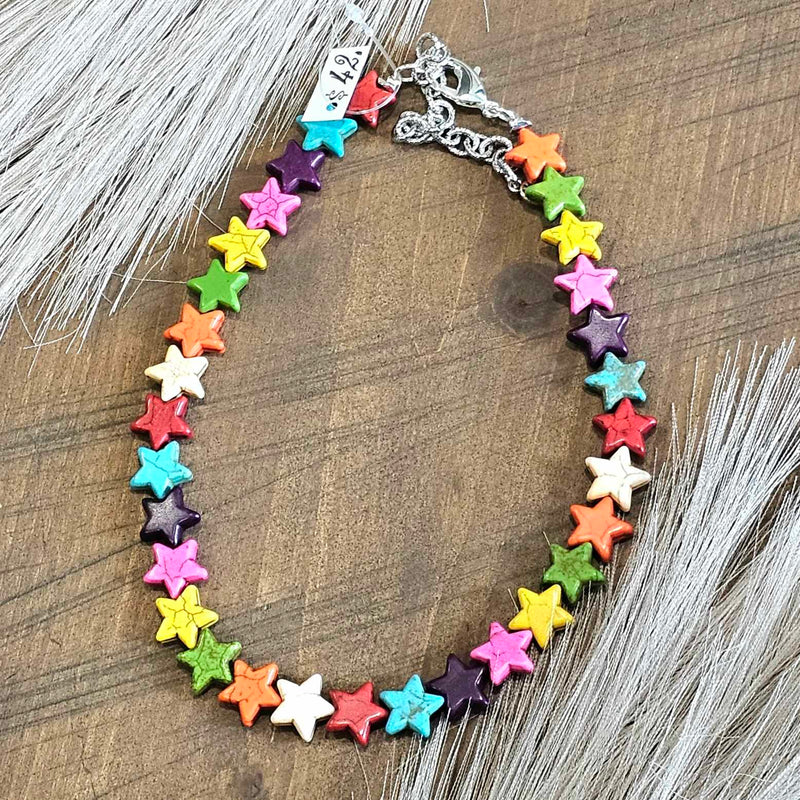 SL Multi Small Colorful Star Necklace