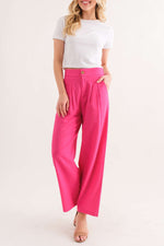 Toddy Pleated Detail Wide Leg Pant