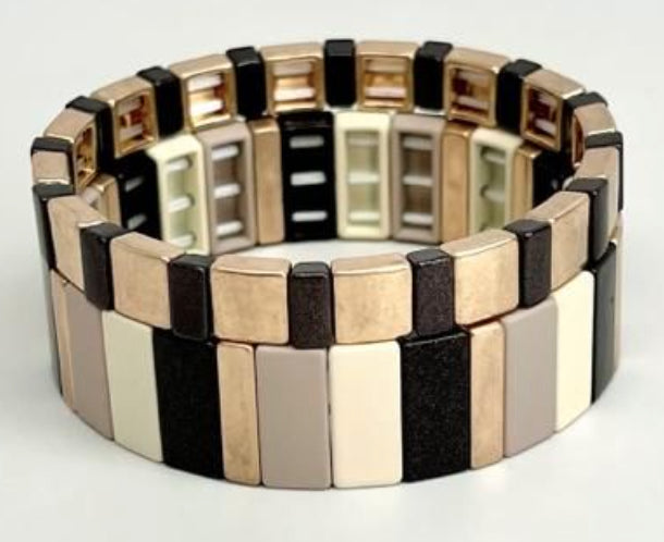 Melania Clara Domino Black Bracelet Set